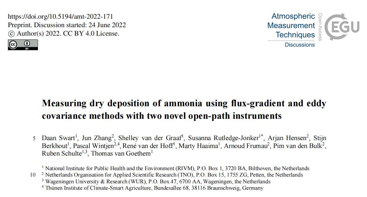 AMT: Measuring dry deposition of ammonia using flux-gradient and eddy covariance methods with two novel open-path instruments