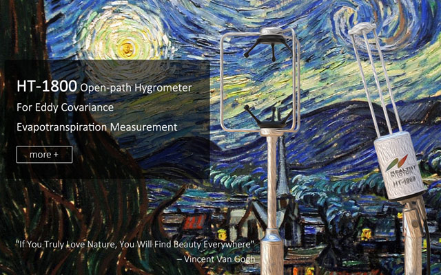 Open-path hygrometer for eddy covariance evapotranspiration (ET) measurement
